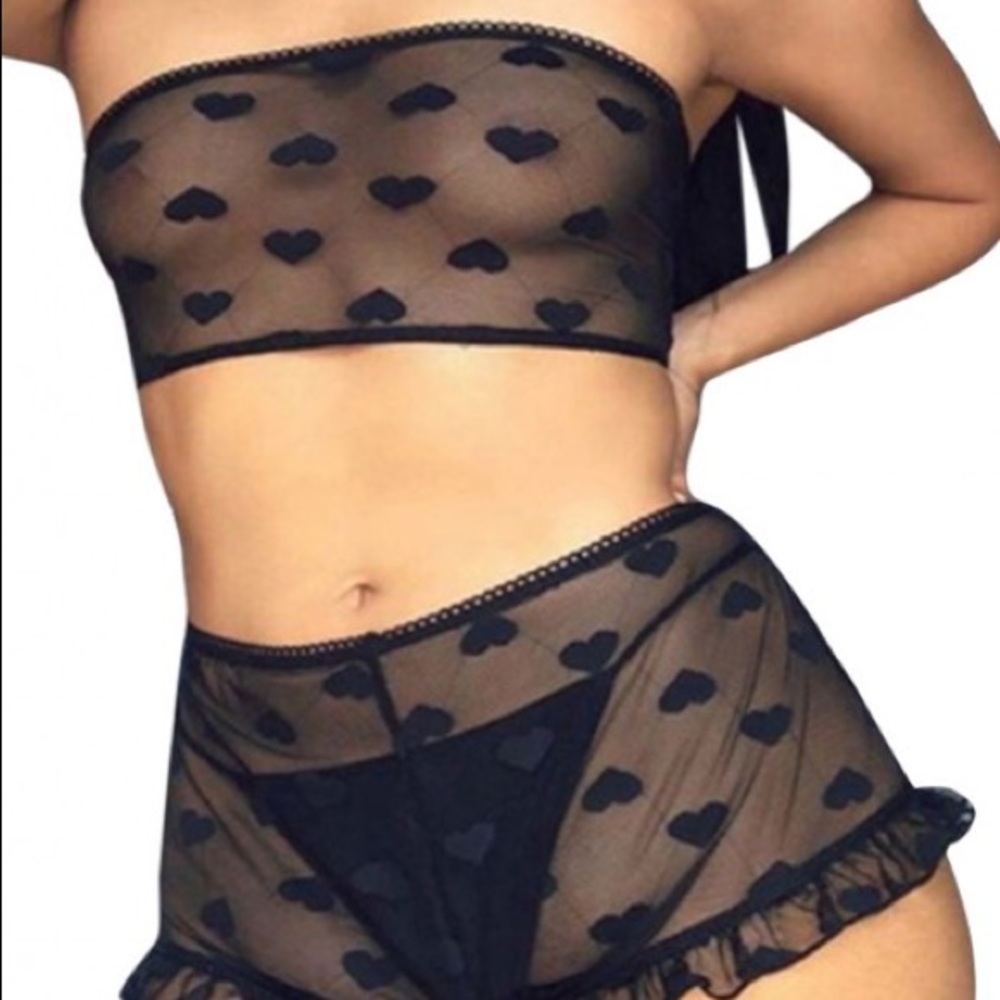 Two Piece Lingerie Short Set